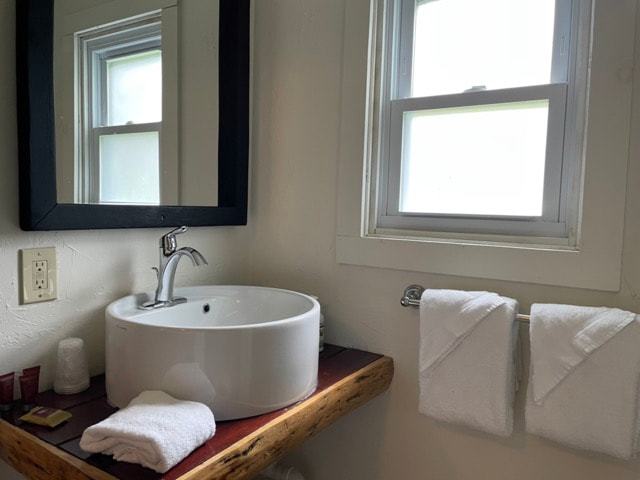 Bathroom #1 with shower, toilet and sink