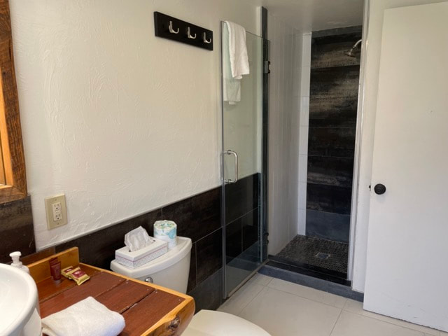 Bathroom #2 with shower, toilet and sink