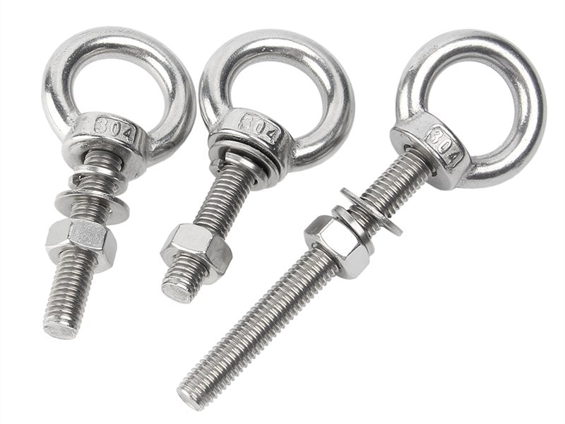 Stainless Steel Eye Bolt With Washer and Nut