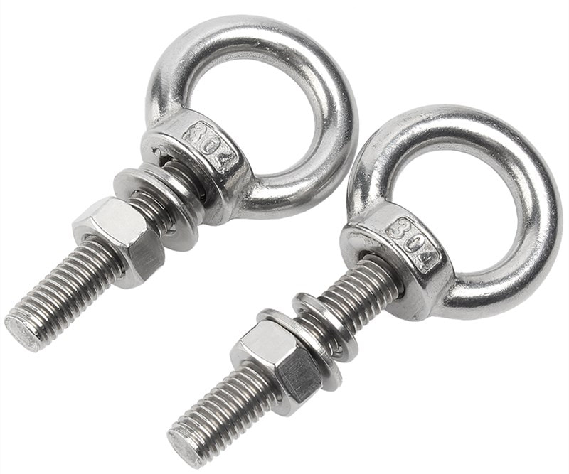 Stainless Steel Eye Bolt With Washer and Nut