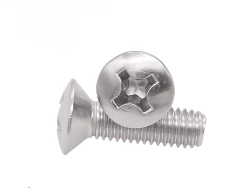 Oval head machine screw