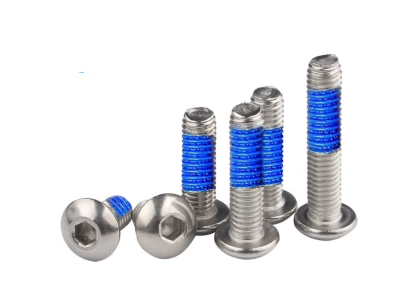 Pan head machine screw with NYLOK