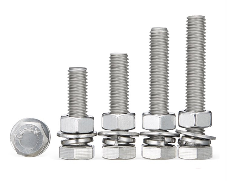 Hex Cap Screws and Hex Bolts with Washers and nuts