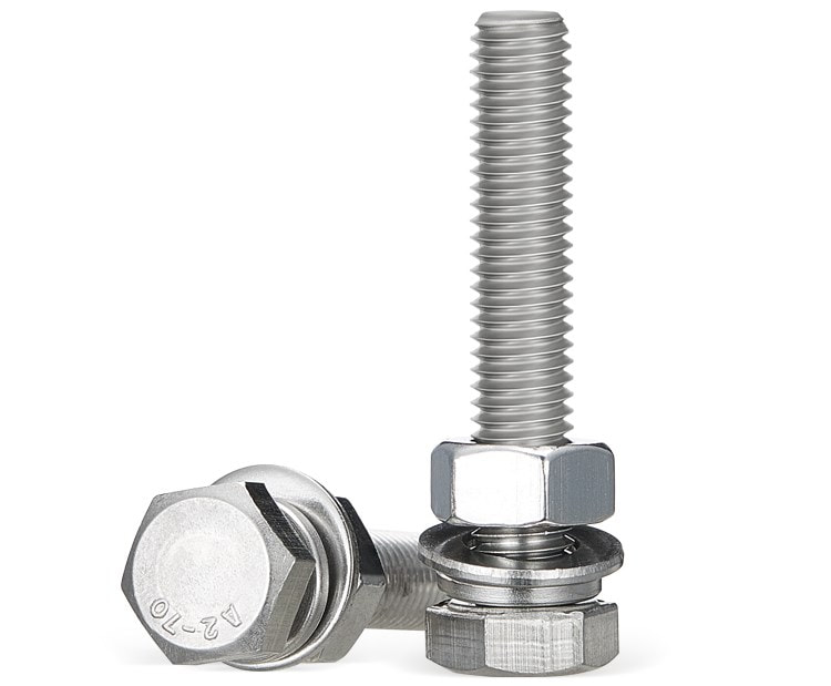 Hex Cap Screws and Hex Bolts with Washers and nuts