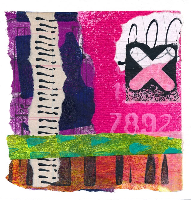 4x4 Mixed Media Collage #14