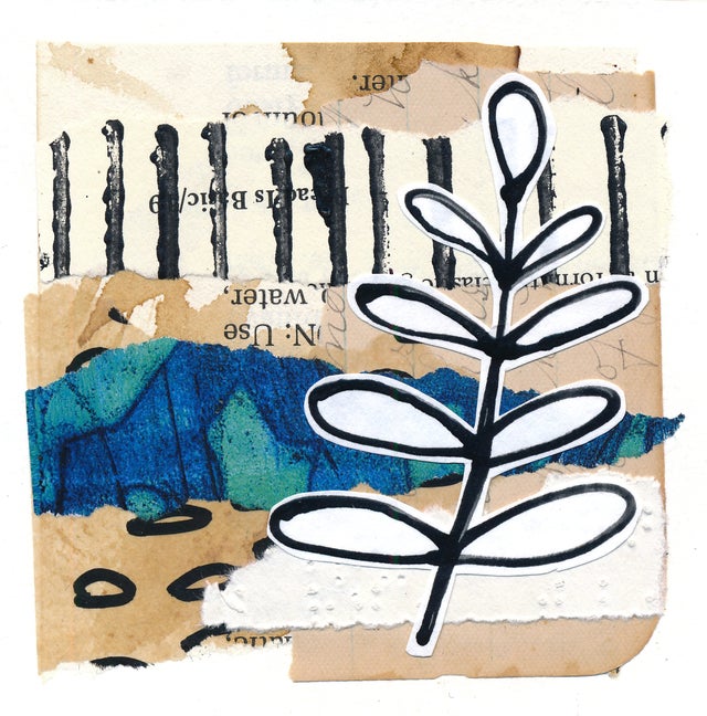 4x4 Mixed Media Collage #15