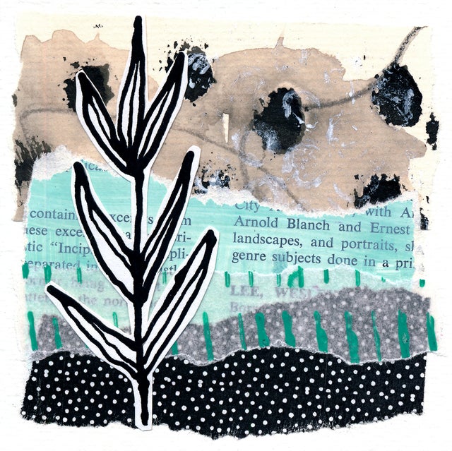 4x4 Mixed Media Collage #17