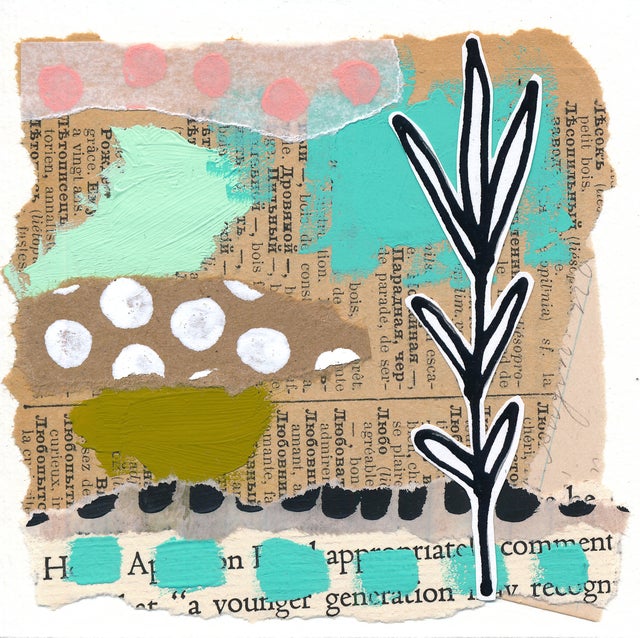 4x4 Mixed Media Collage #24