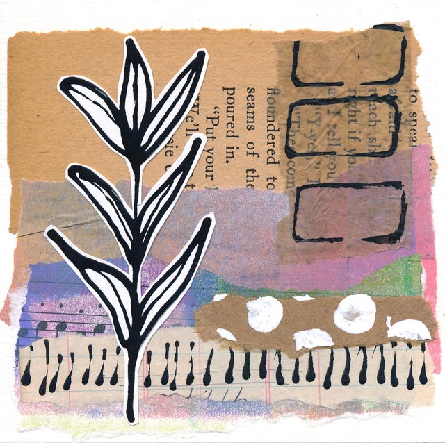 4x4 Mixed Media Collage #25