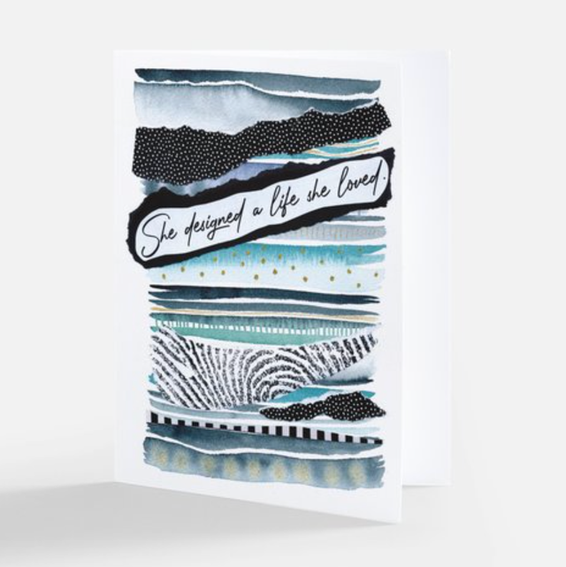 "She" Card - "She designed a life she loved"