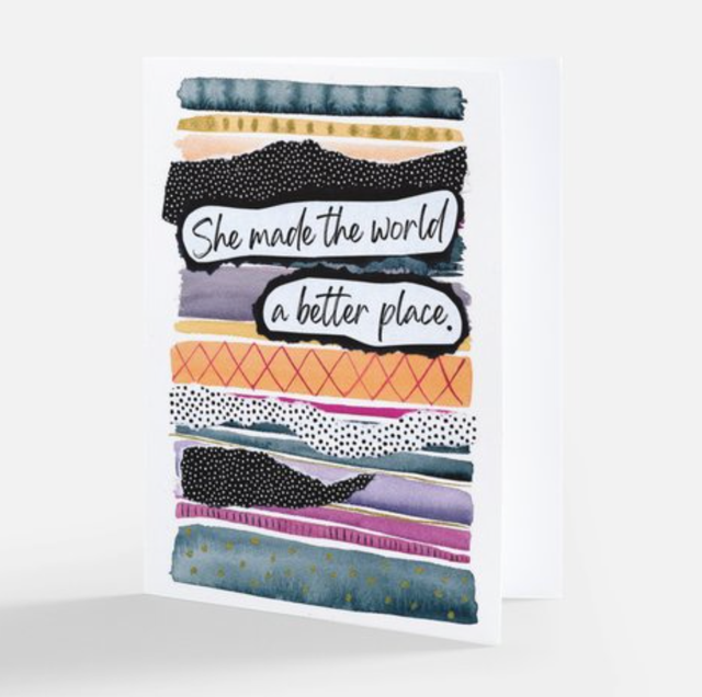 "She" Card - "She made the world a better place"