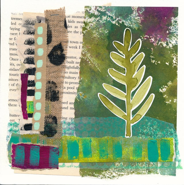 6x6 Mixed Media Collage #67