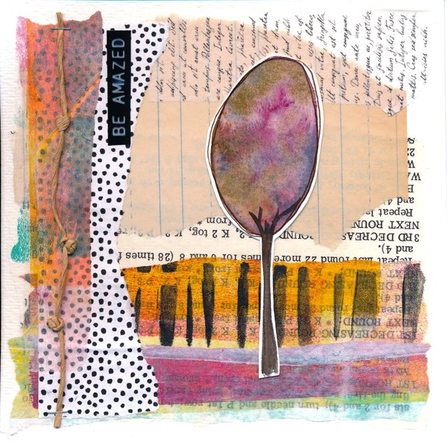 6x6 Mixed Media Collage #72