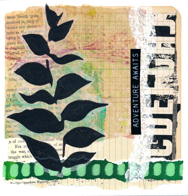 6x6 Mixed Media Collage #75