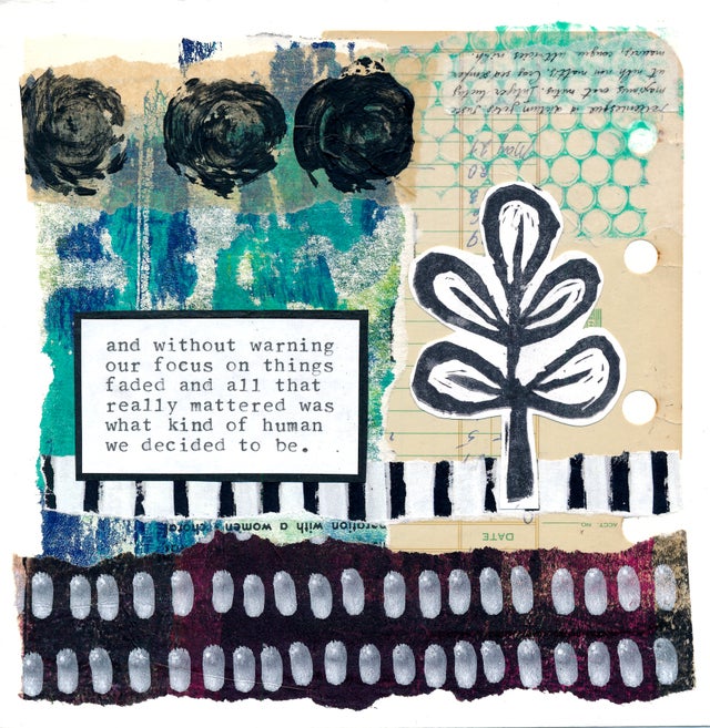 6x6 Mixed Media Collage #77