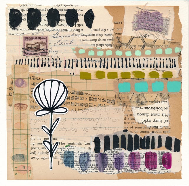8x8 Mixed Media Collage #63