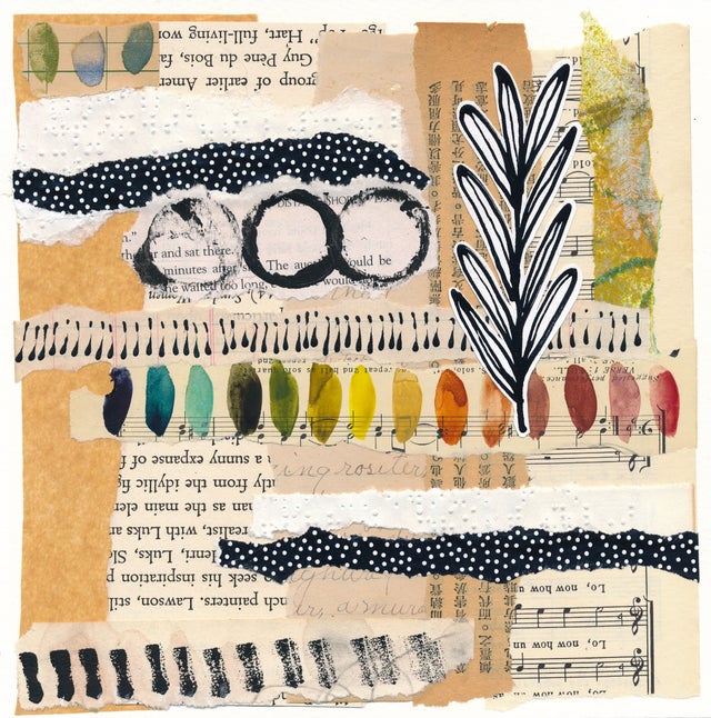 8x8 Mixed Media Collage #64