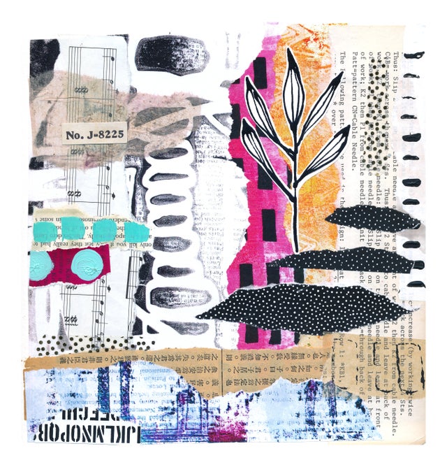 9x9 Mixed Media Collage #61