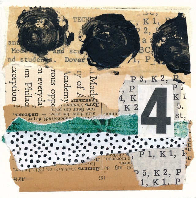 4x4 Mixed Media Collage #7