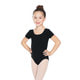Short sleeve black leotard