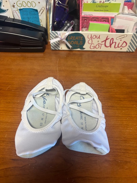 White gymnastics shoes