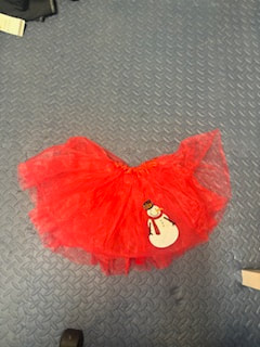 Red tutu with Snowman