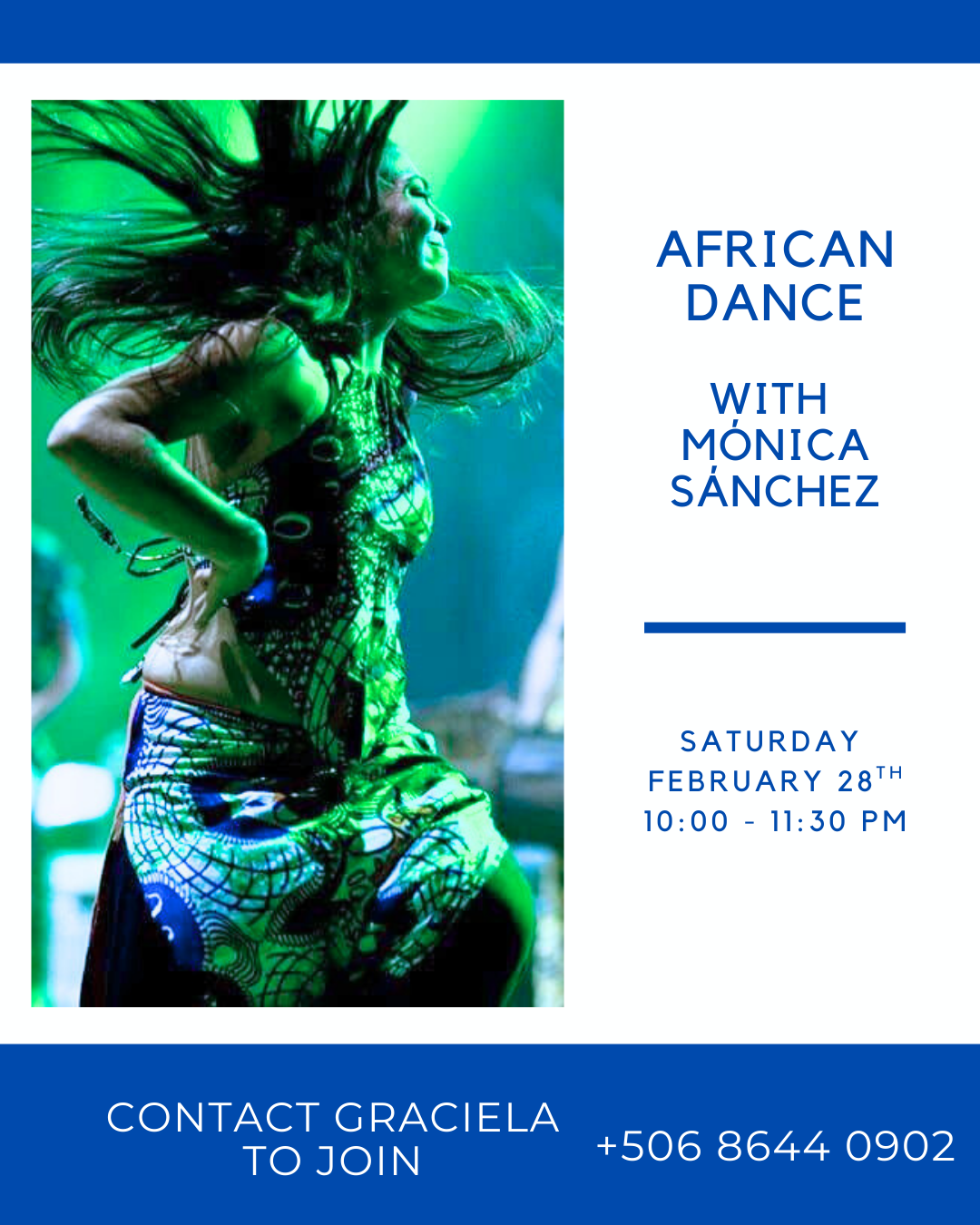 African Dance Class with Monica Sanchez Playas del Coco Costa Rica
