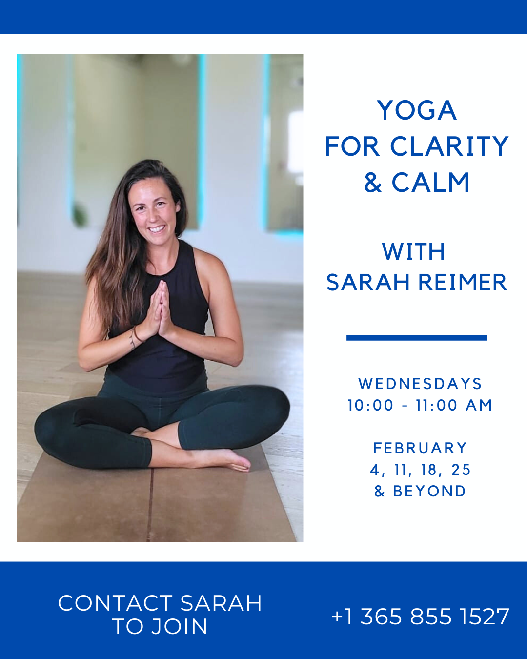 Yoga for Clarity and Calm class with Sarah Reimer Playas del Coco Costa Rica