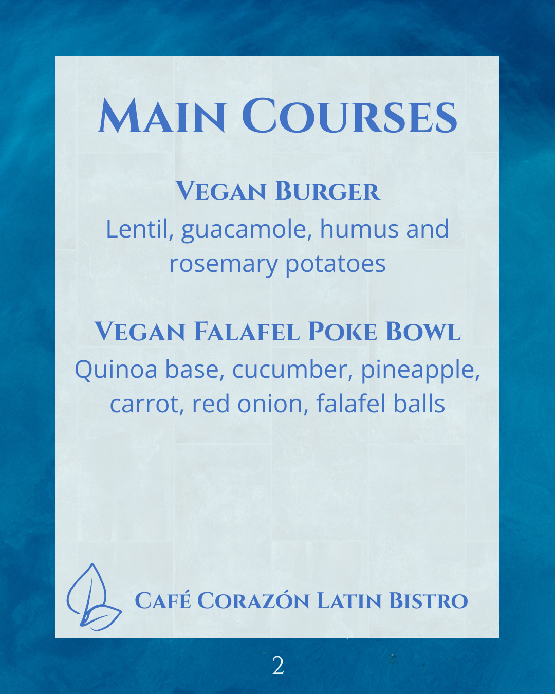 Vegan Food Playas del Coco Cafe Corazon