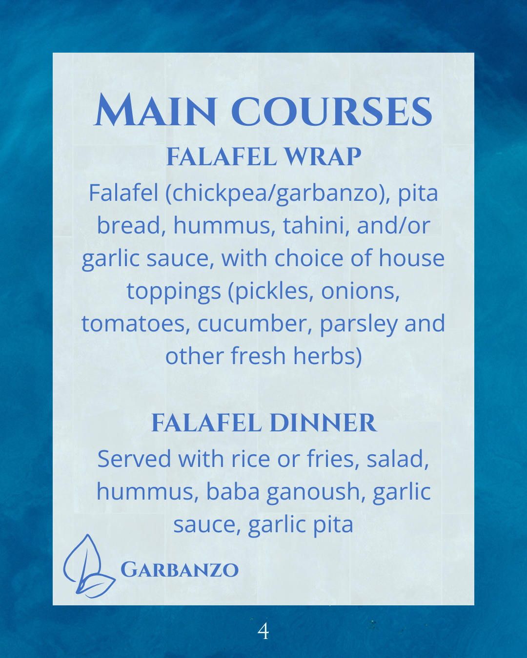Vegan Food Garbanzo Restaurant Playas del Coco Costa Rica