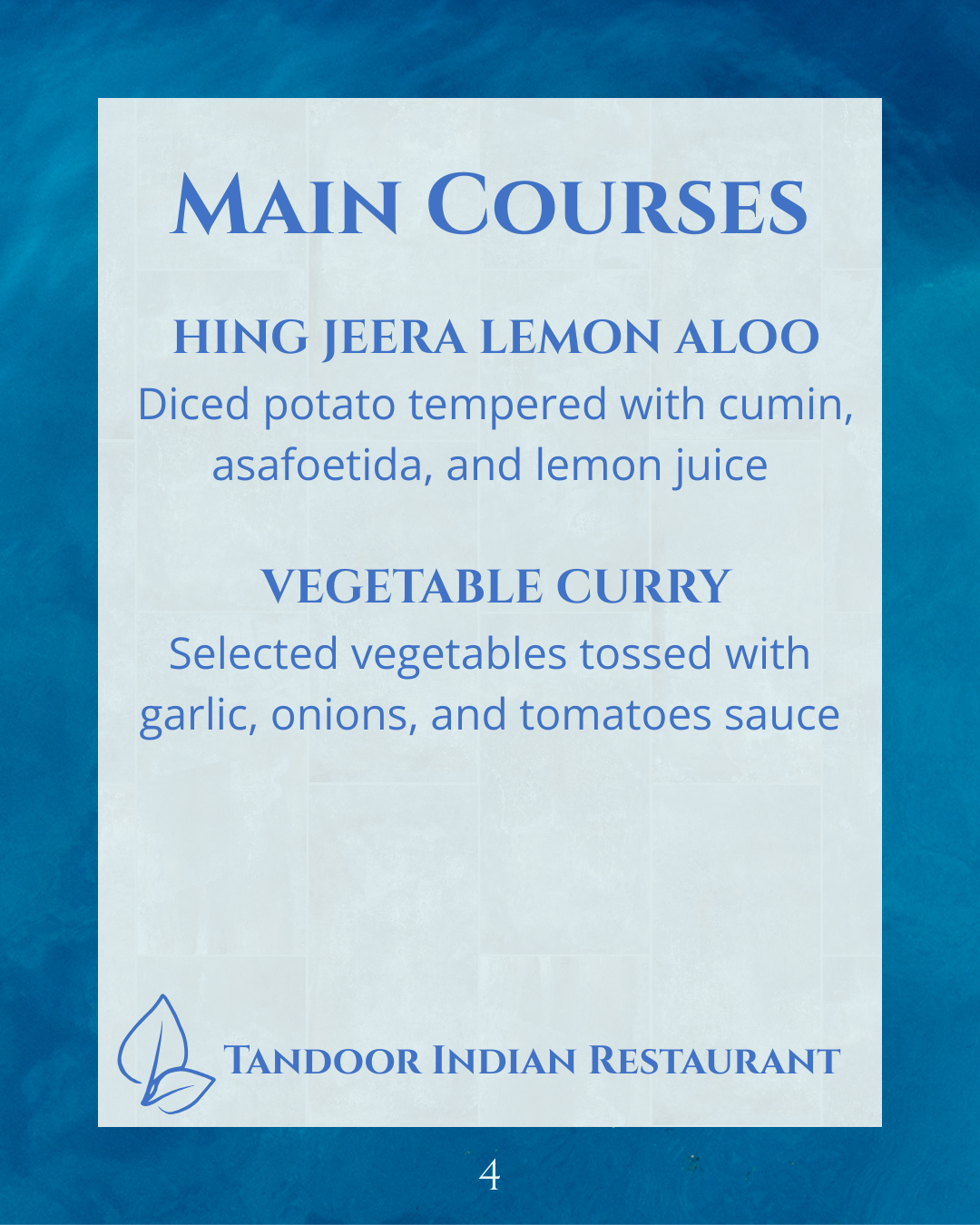Vegan Food Playas del Coco Tandoor Indian Restaurant