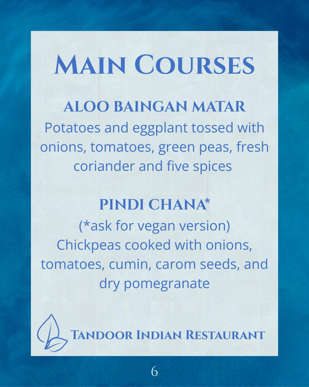 Vegan Food Playas del Coco Tandoor Indian Restaurant