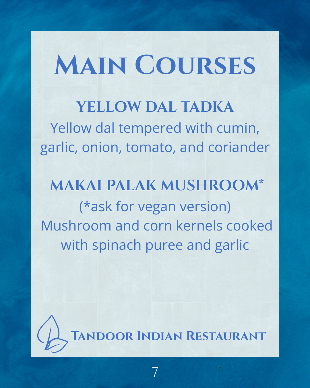 Vegan Food Playas del Coco Tandoor Indian Restaurant