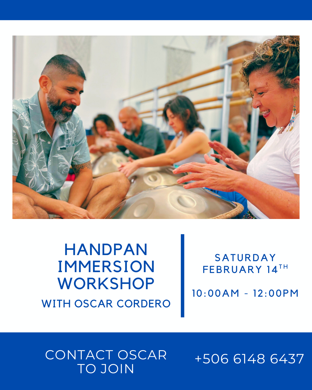 OSCAR CORDERO HANDPAN WORKSHOP PLAYAS DEL COCO COSTA RICA