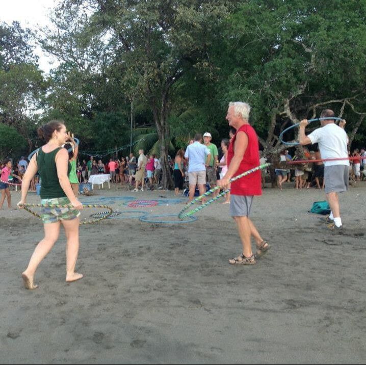 Hula Hooping at the SalveMonos Playa Hermosa drumming circle 2014
