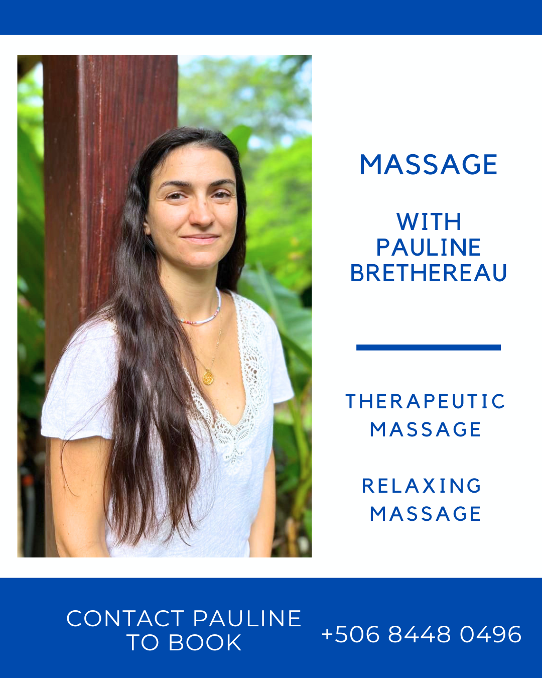 Massage with Pauline Playas del Coco Costa Rica