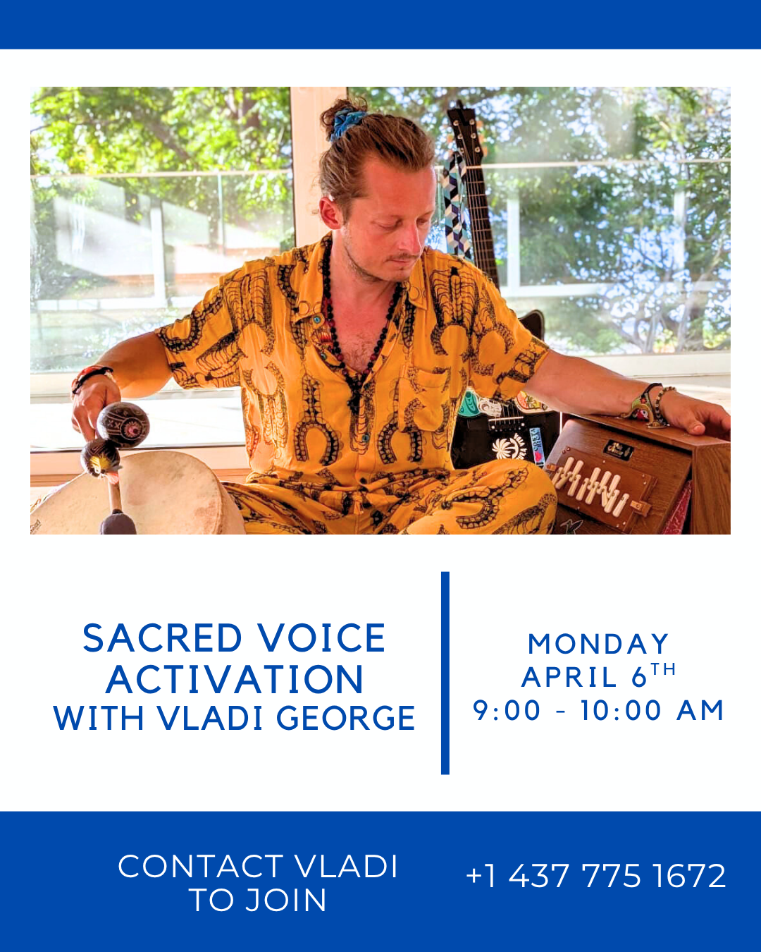 Sacred Voice Activation with Vladi George Playas del Coco Costa Rica
