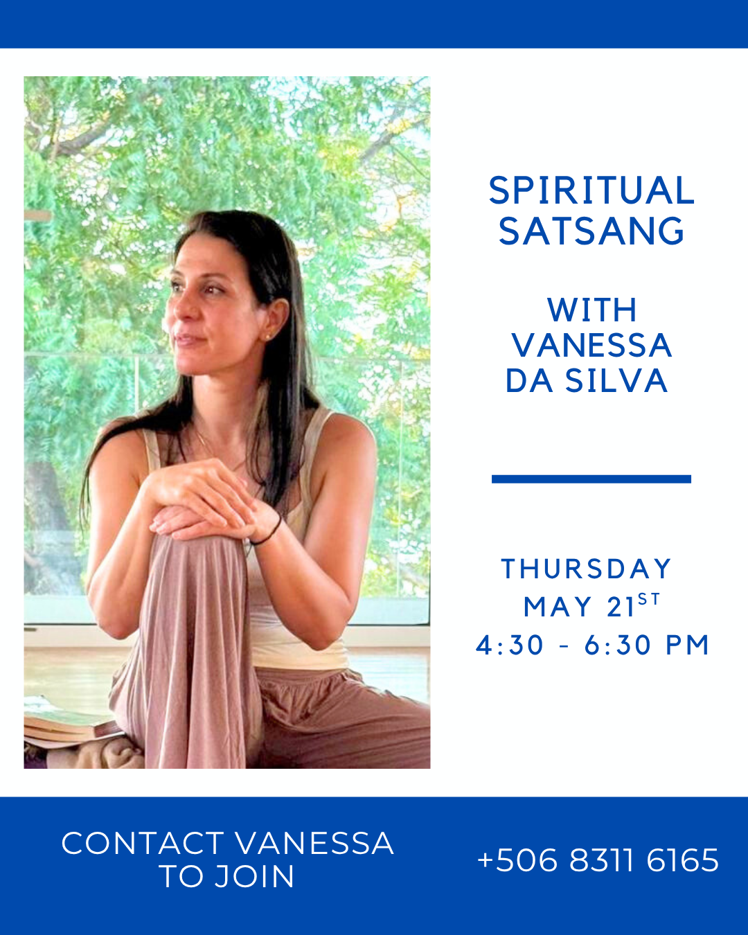 Spiritual Satsang Yoga Philosophy Discussion with Vanessa da Silva Playas del Coco Costa Rica