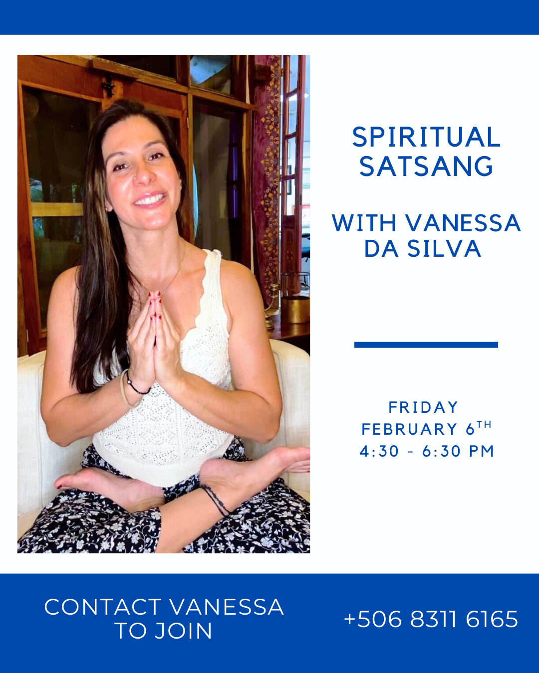 Spiritual Satsang with Vanessa da Silva Yoga Philosophy Community Circle Playas del Coco Costa Rica
