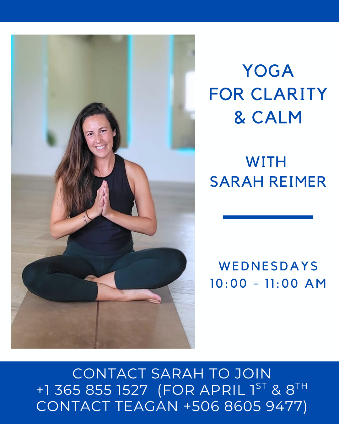 YOGA for clarity and calm gentle vinyasa yoga class with Sarah Reimer Playas del Coco Costa Rica