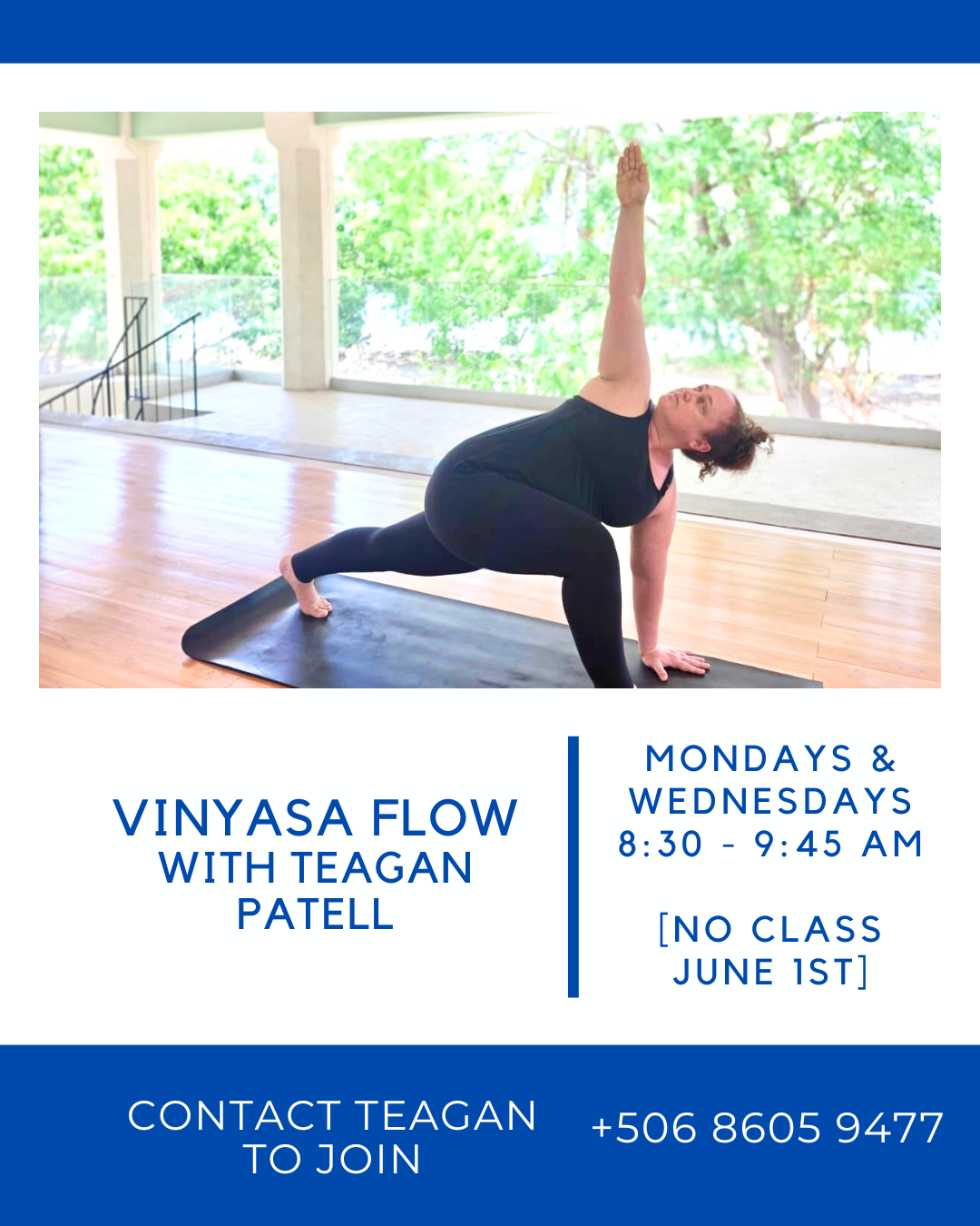 Vinyasa Flow Yoga Class by the beach with Teagan Patell Playas del Coco Costa Rica