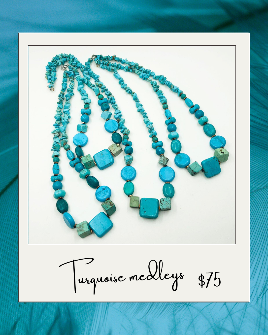 Handcrafted Necklaces Turquoise medleys Designs by Teagan Patell