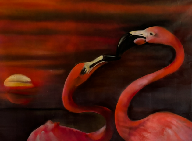 Pareja de Flamingos, Kech Artes