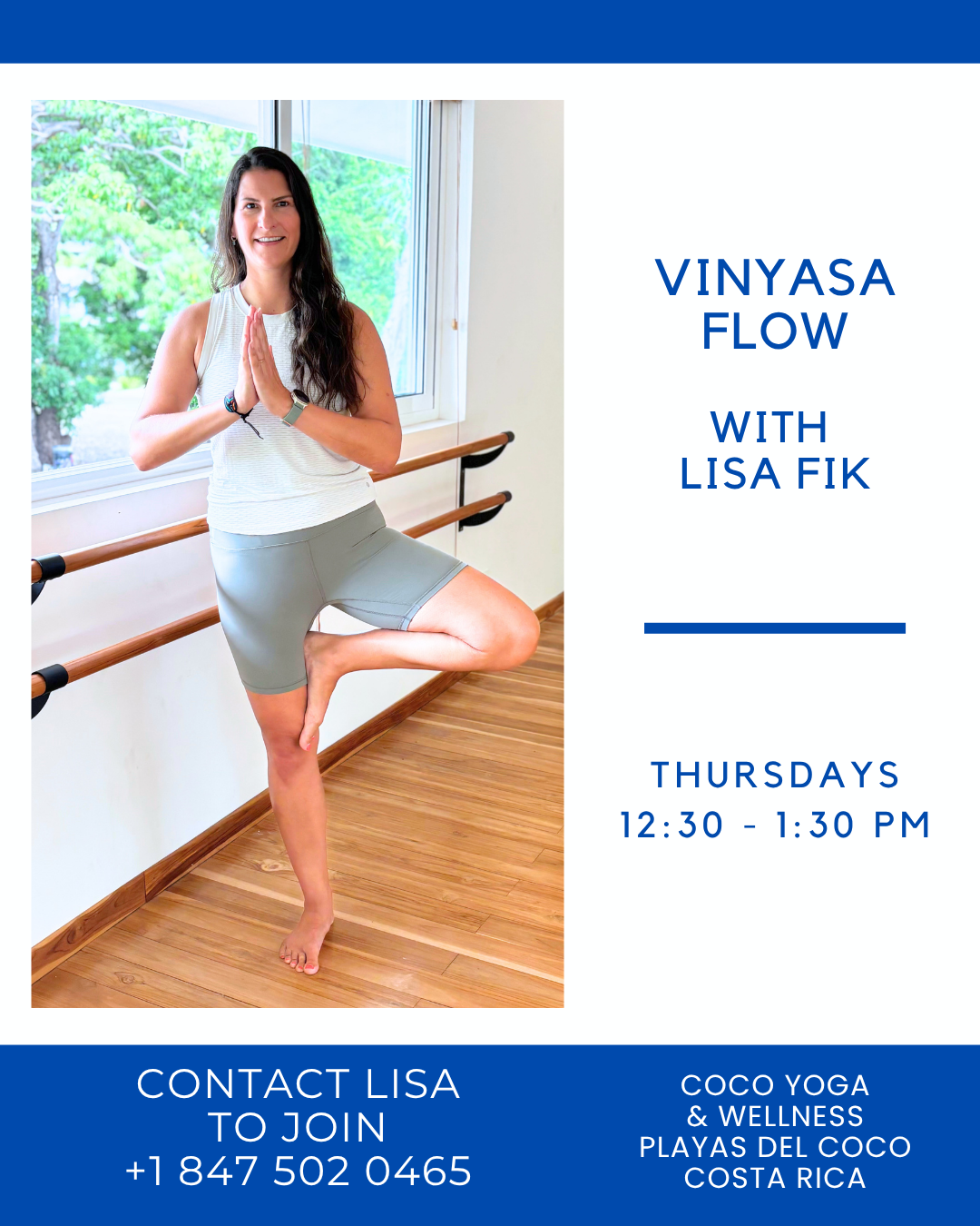 Vinyasa Flow Yoga with Lisa Fik Playas del Coco Guanacaste Costa Rica