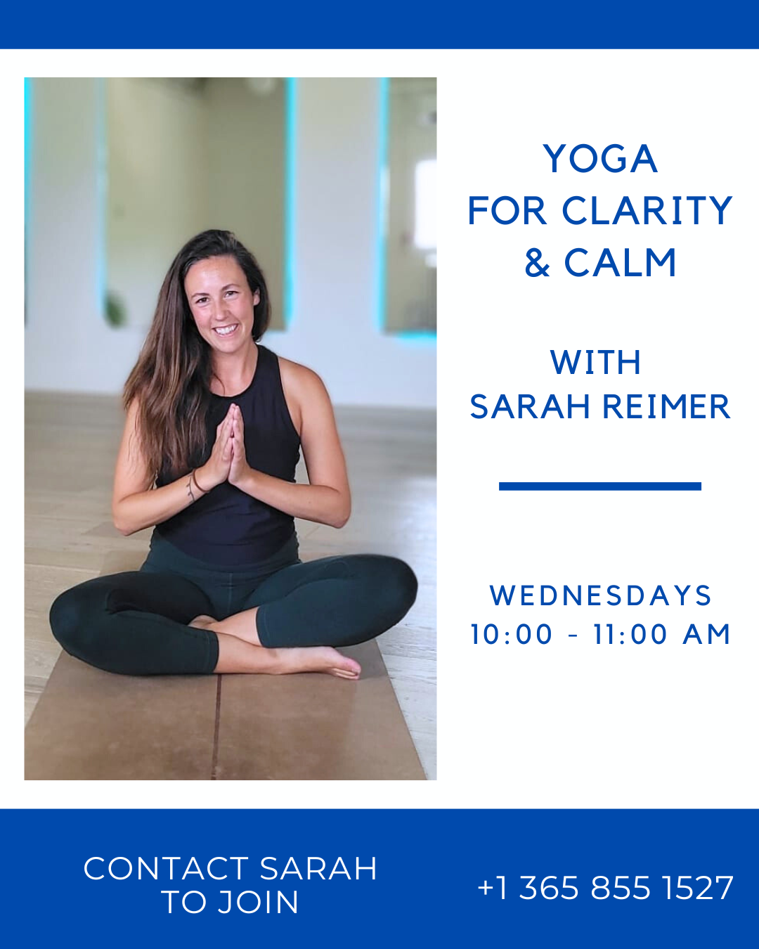 Yoga for Clarity and Calm class with Sarah Reimer Playas del Coco Costa Rica