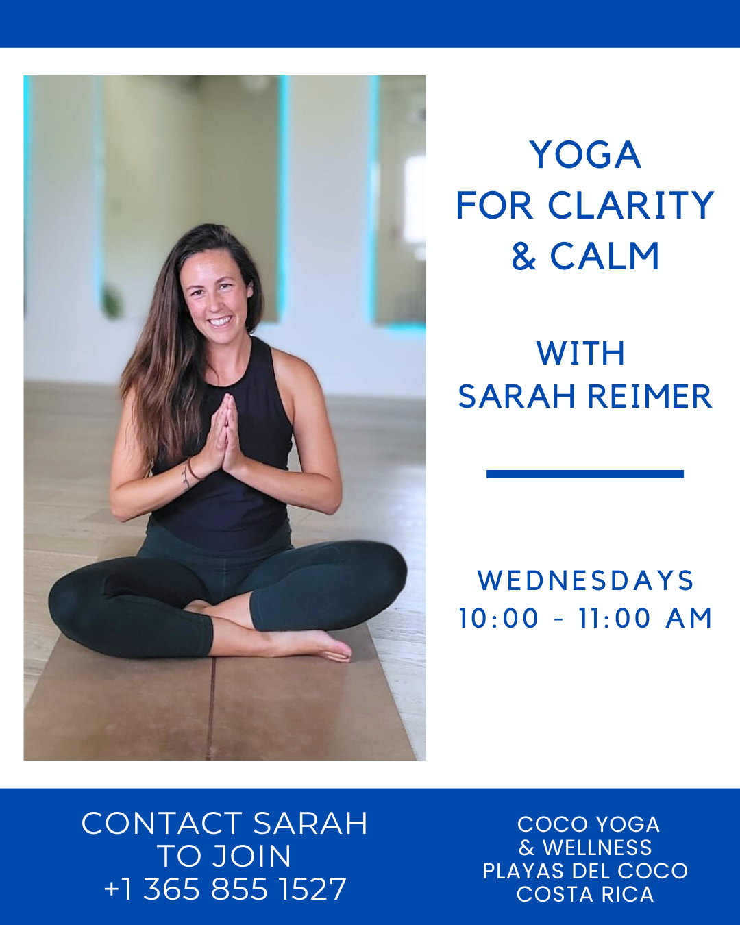Yoga for Clarity and Calm Gentle Vinyasa Slow Flow Yoga with Sarah Reimer Playas del Coco Costa Rica