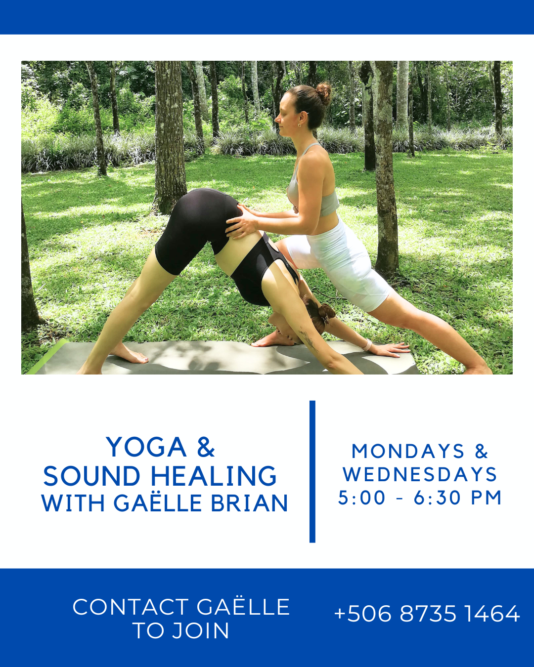 Yoga and Sound Healing with Gaelle Brian Playas del Coco Costa Rica