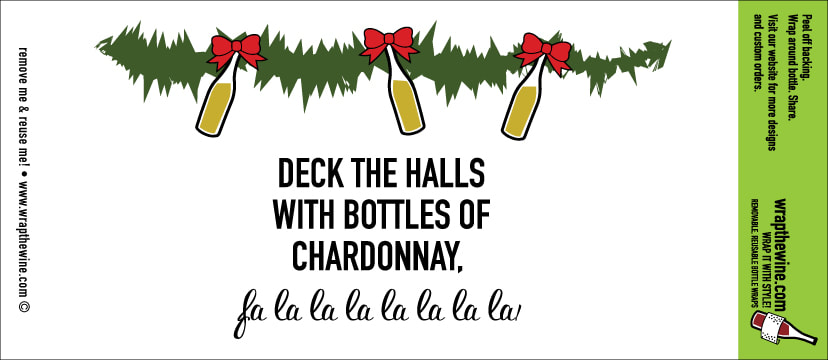 Deck the Halls wine wrap