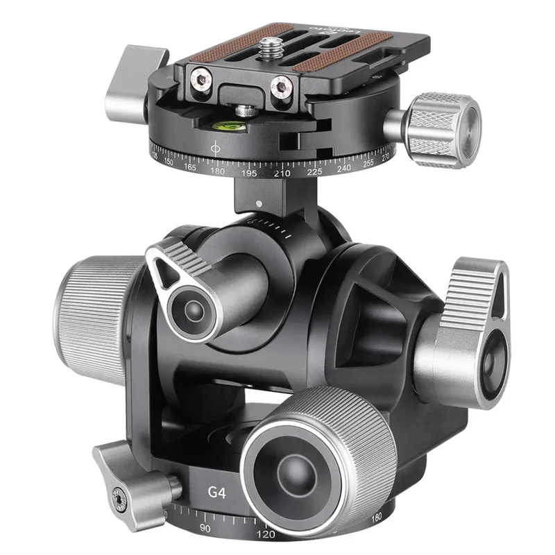 Leofoto G4 60mm 3-Axis Geared Head with NP-60 Plate