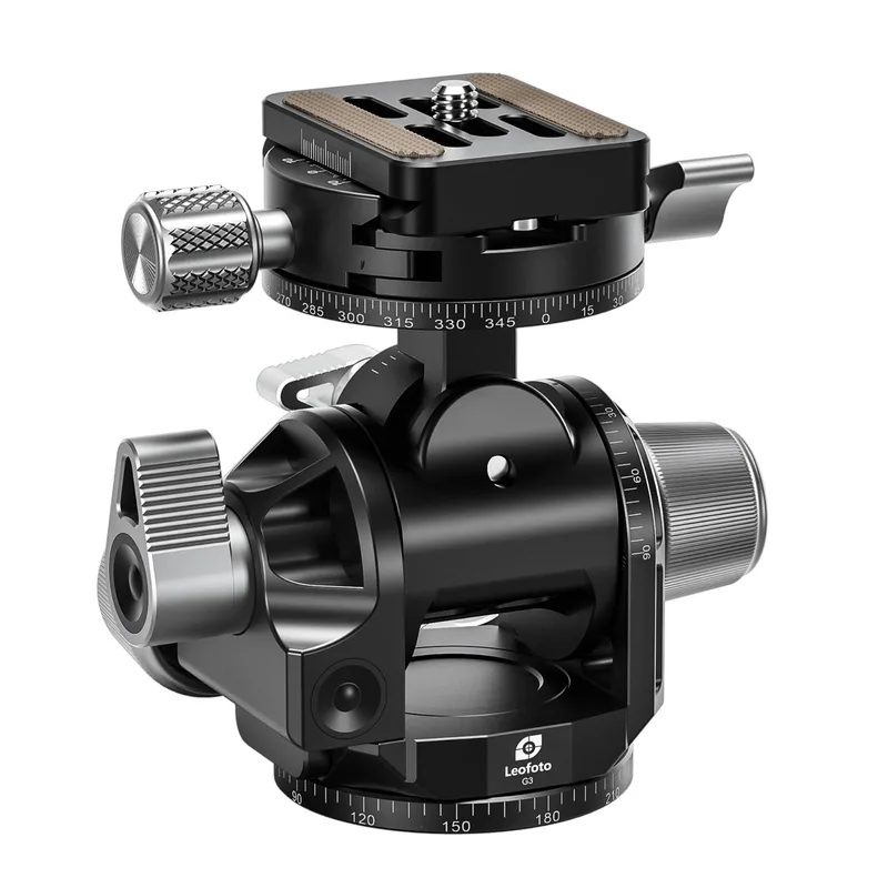 Leofoto G3 50mm 3-Axis Geared Head with BPL-50N Plate